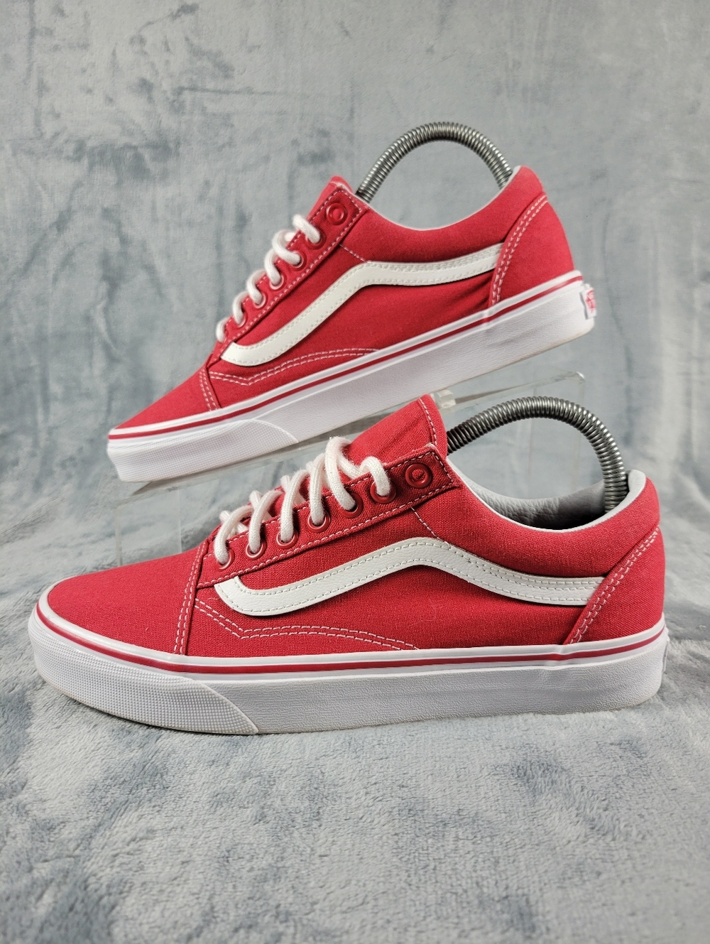 Vans Old Skool Racing Red Skate Shoe Womens Size 9 - Picture 4 of 9